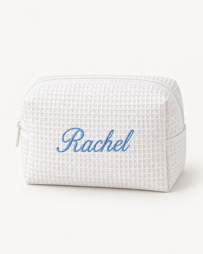 Personalised Waffle Cosmetic Bag