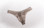 Luxe Lace Personalised Thong — Gray · colour view