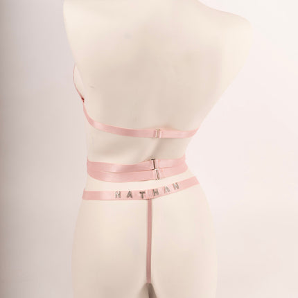 Blush Lace Harness Set