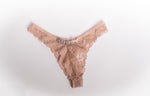 Luxe Lace Personalised Thong — Pink · colour view
