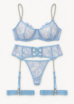 Celeste Lace Lingerie Set — Blue · colour view