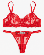 Lure Personalised Lingerie set — Red · colour view