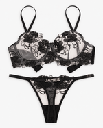 Lure Personalised Lingerie set — Black · colour view