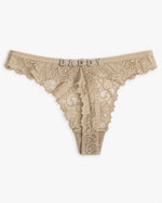 Luxe Lace Personalised Thong — Floral · colour view