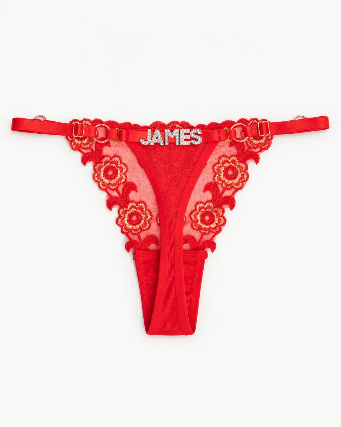 Personalised Thong Floral Edition — Red · colour view