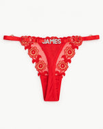 Personalised Thong Floral Edition — Red · colour view
