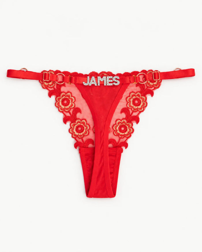 Personalised Thong Floral Edition