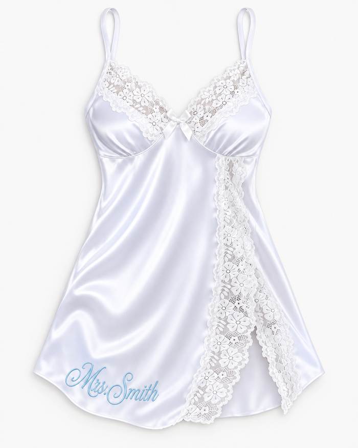 Personalised Bridal Satin Slip