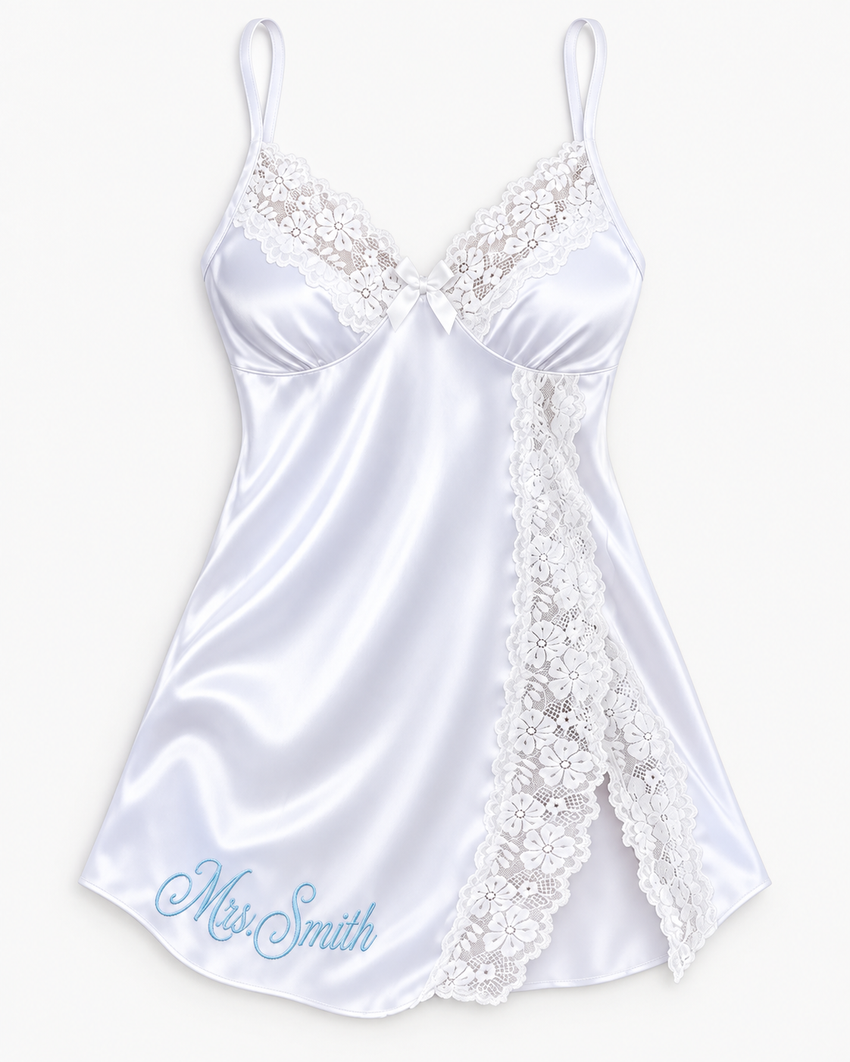 Personalised Bridal Satin Slip